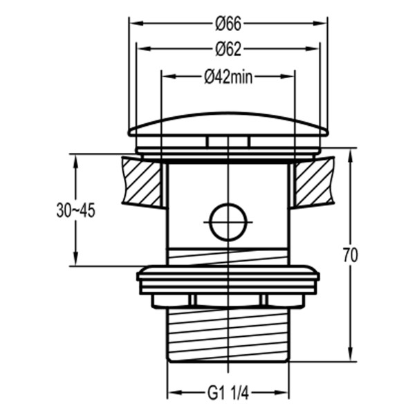 Донный клапан Swedbe Terracotta (2563)