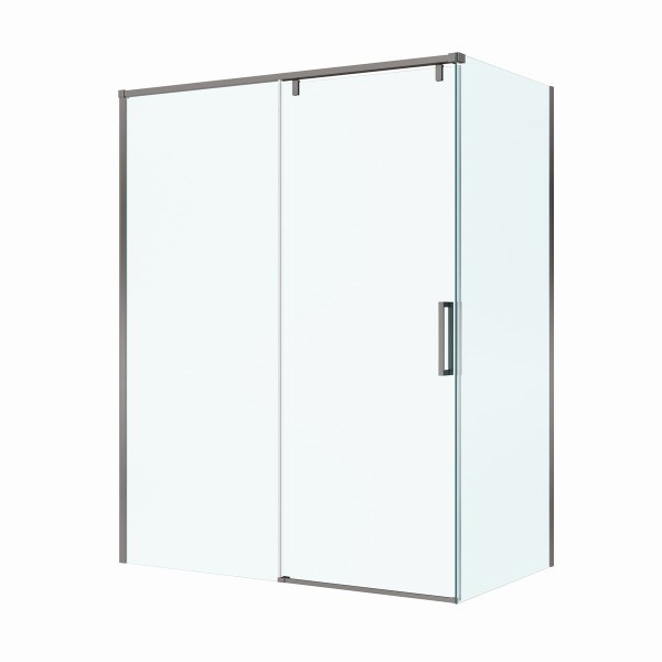 Душевой уголок BelBagno Soft Close-1 150x80x200 стекло прозрачное, профиль оружейная сталь матовая (SOFT_CLOSE-1-AH-1-150/80-C-GM) Душевой уголок BelBagno Soft Close-1 150x80x200 стекло прозрачное, профиль оружейная сталь матовая (SOFT_CLOSE-1-AH-1-150/80-C-GM)