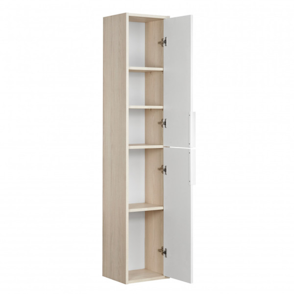 Пенал подвесной Aquaton Рико 300x273x1542 белый, ясень фабрик (1.A216.6.03R.IB9.0)