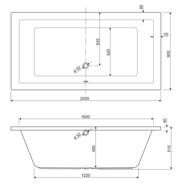 Ванна акриловая Cezares Plane 200x90x63 белый (PLANE-200-90-49-W37) Ванна акриловая Cezares Plane 200x90x63 белый (PLANE-200-90-49-W37)
