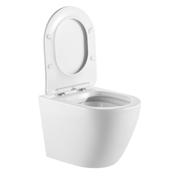 Унитаз подвесной Triton Verso с сиденьем микролифт, белый (VO-1832) Унитаз подвесной Triton Verso с сиденьем микролифт, белый (VO-1832)