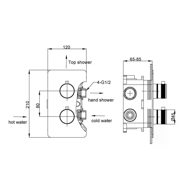 Душевая система Boheme CELL GM (графит) (134-2-GM)