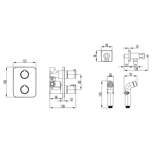 Смеситель для биде Lemark Yeti хром с гигиеническим душем (LM7820C) Смеситель для биде Lemark Yeti хром с гигиеническим душем (LM7820C)