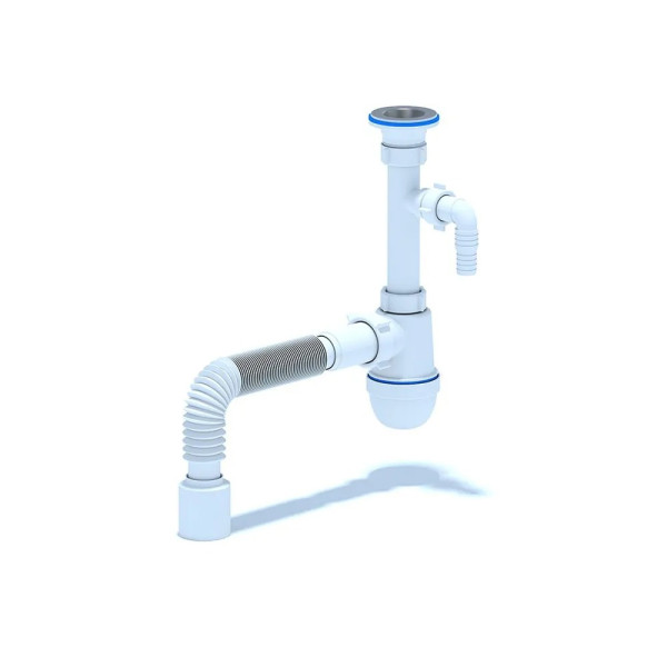 Сифон 32 мм. (1 1/4"*40 мм.) бутылочный АНИ с выпуском 1 1/4"*65 мм., с отводом для стир.машины, с гибкой трубой 40*50 АНИ пласт (C1310) Сифон 32 мм. (1 1/4"*40 мм.) бутылочный АНИ с выпуском 1 1/4"*65 мм., с отводом для стир.машины, с гибкой трубой 40*50 АНИ пласт (C1310)