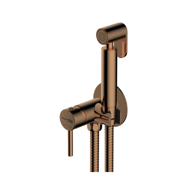 Смеситель с гигиеническим душем встраиваемый WasserKRAFT розовое золото (A70938)