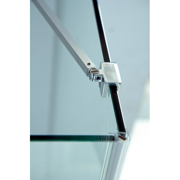 Душевой уголок Cezares Slider 80x100x195 стекло серый, профиль черный (SLIDER-AH-1-100-80/90-GRIGIO-NERO)