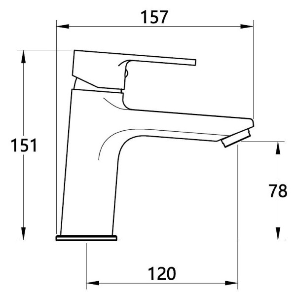 Смеситель для раковины Voda Fin хром (FN26M)