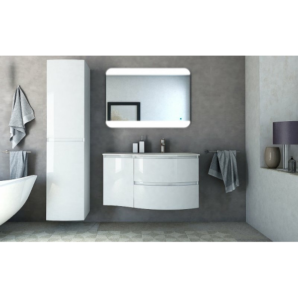 Пенал подвесной Cezares Vague 34x55 Bianco Lucido (44228) Пенал подвесной Cezares Vague 34x55 Bianco Lucido (44228)