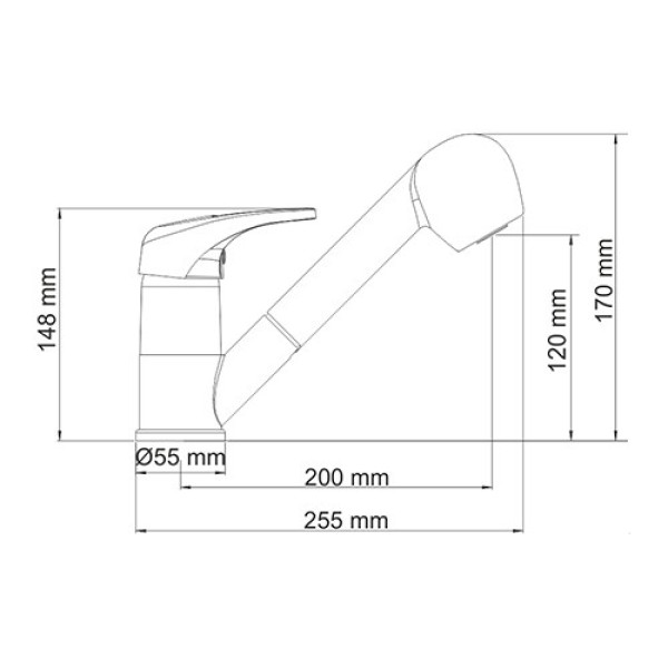 Смеситель для кухни WasserKRAFT Oder с выдвижной лейкой (6365)