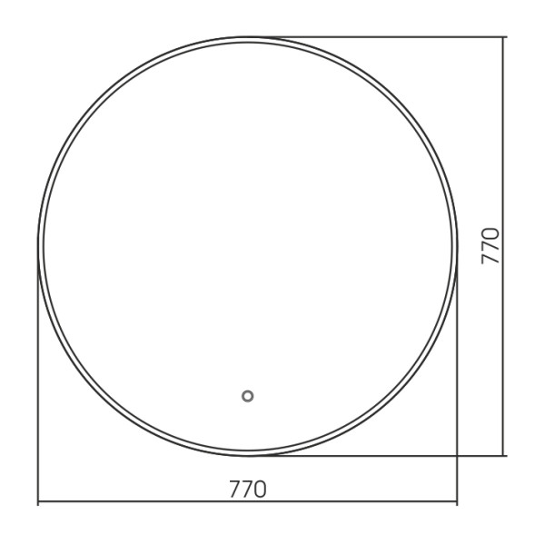 Зеркало Azario Плаза-4 D770 c подсветкой и диммером, сенсор выкл+часы (LED-00002301)