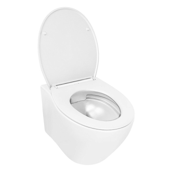 Унитаз подвесной Keras безободковый с сиденьем микролифт 520x370x360 (AZ-99046W) Унитаз подвесной Keras безободковый с сиденьем микролифт 520x370x360 (AZ-99046W)