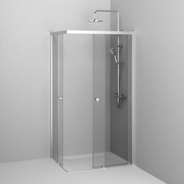 Душевой уголок AM.PM X-Joy 98x78x190 стекло прозрачное, профиль хром матовый (W94G-403-10080-MТ)