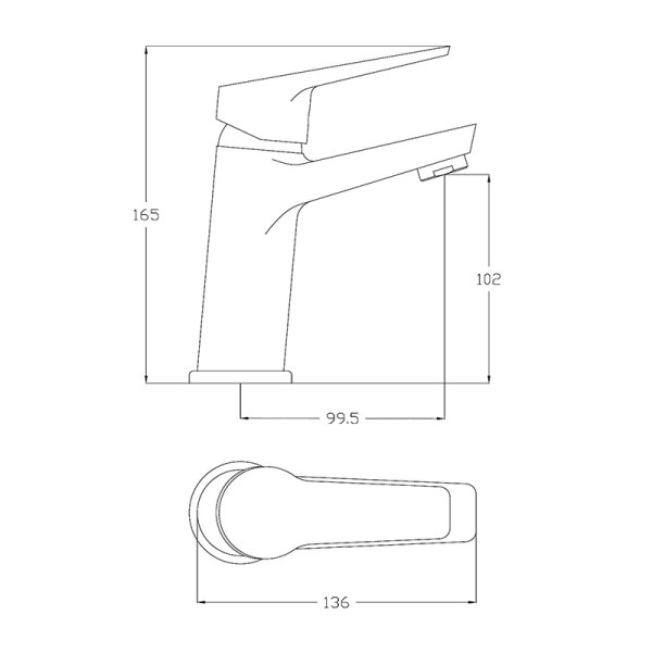 Смеситель для раковины Esko Рабат хром (RA 26)