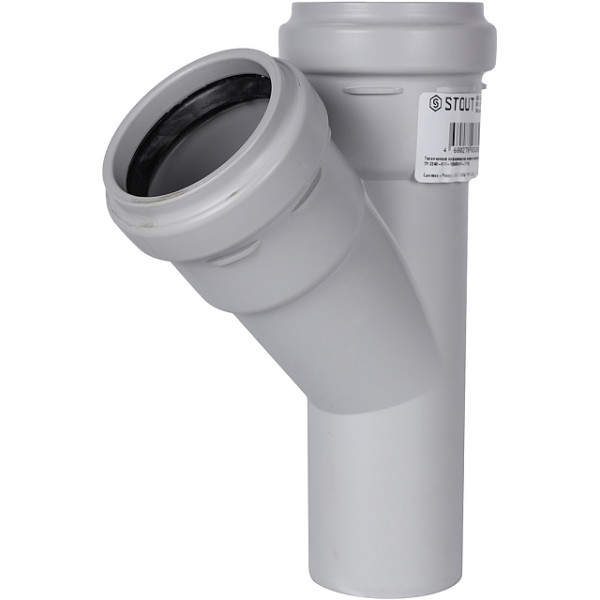 Тройник 58x58x45 Stout (PP, серый) (SKB-0015-585845)