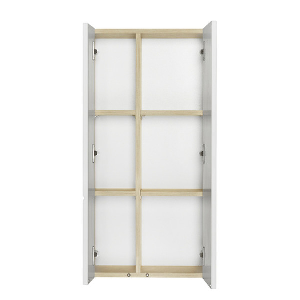 Шкаф навесной Мишель Дуб Эндгрейн/Белый (1A243903MIX40)