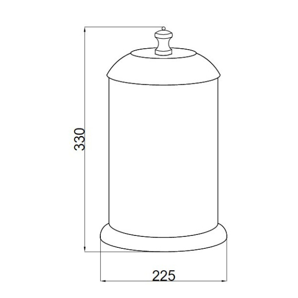 Ведро для мусора Boheme Palazzo 22,5x22,5x33 золото (10108)