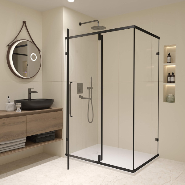 Душевой уголок RGW Classic 90x70 стекло прозрачное, профиль черный (350904697-14) Душевой уголок RGW Classic 90x70 стекло прозрачное, профиль черный (350904697-14)