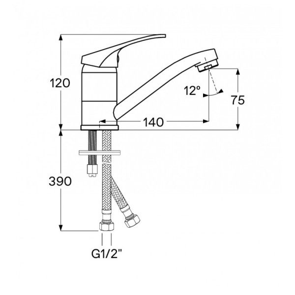 Смеситель для кухни Santek Баус хром (WH5A02110C001)