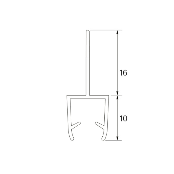Уплотнитель для душевой кабины Iddis Optima Home прозрачный (965S6T04DZ)