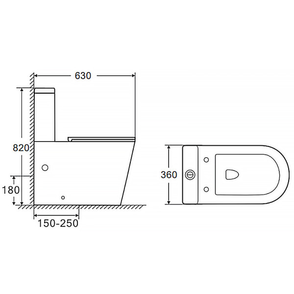 Унитаз напольный Azario Conto с сиденьем с микролифтом белый (AZ-T005BR)