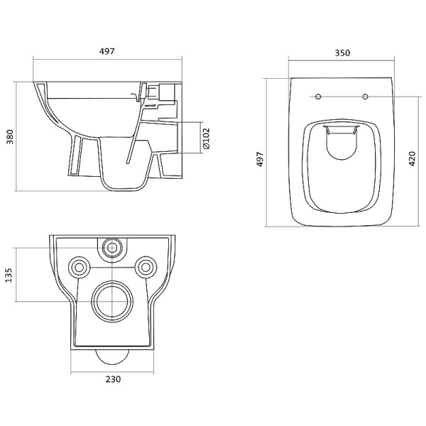 Комплект инсталляция с унитазом и клавишей Santek Нео rimless с сиденьем SC с клавишей белой (1WH501758)