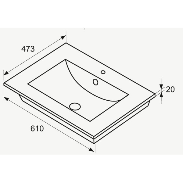 Раковина встраиваемая Sanita Luxe Quadro (SL401301)