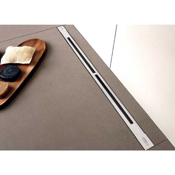 Желоб Berges водосток Super line 650, матовый хром, S-сифон D50/105 H50 вертикальный (090081)