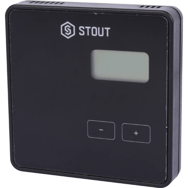 Терморегулятор Stout проводной комнатный R-10b, чёрный (STE-0101-010002) Терморегулятор Stout проводной комнатный R-10b, чёрный (STE-0101-010002)