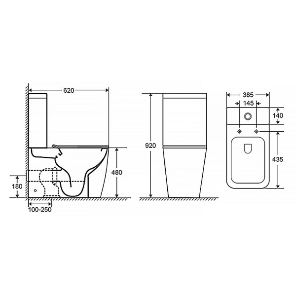 Унитаз напольный Mirada S безободковый с бачком и сиденьем микролифт 620х385х920 (AZ-1288A) Унитаз напольный Mirada S безободковый с бачком и сиденьем микролифт 620х385х920 (AZ-1288A)