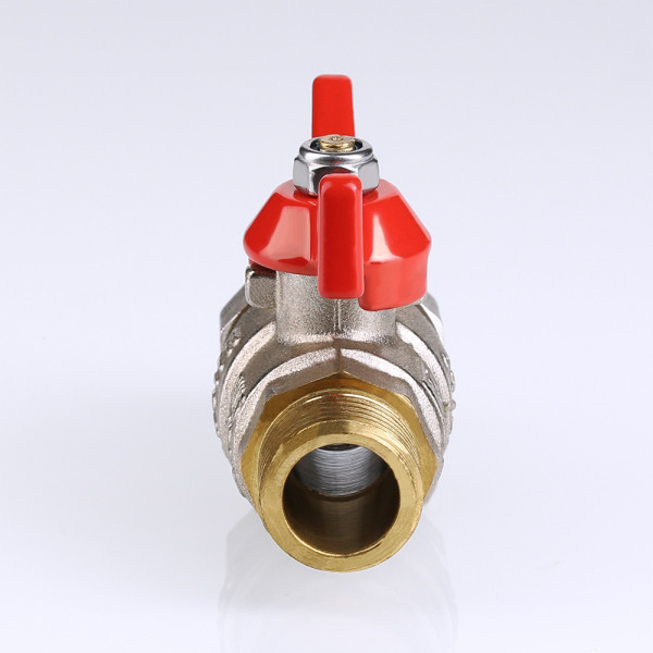 Кран 1/2" НН шаровый со сгоном Valtec Base (красная бабочка) VT.226.N.04 Кран 1/2" НН шаровый со сгоном Valtec Base (красная бабочка) VT.226.N.04