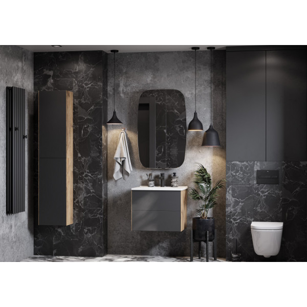 Шкаф подвесной Aquaton Сохо 350x250x800 дуб веллингтон, графит софт (1.A258.4.03A.JA0.0) Шкаф подвесной Aquaton Сохо 350x250x800 дуб веллингтон, графит софт (1.A258.4.03A.JA0.0)