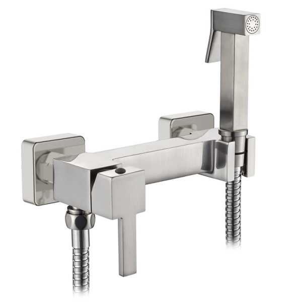 Смеситель для биде Ledeme картридж 25мм, с гигиеническим душем, цвет сатин (L5398A-7) Смеситель для биде Ledeme картридж 25мм, с гигиеническим душем, цвет сатин (L5398A-7)