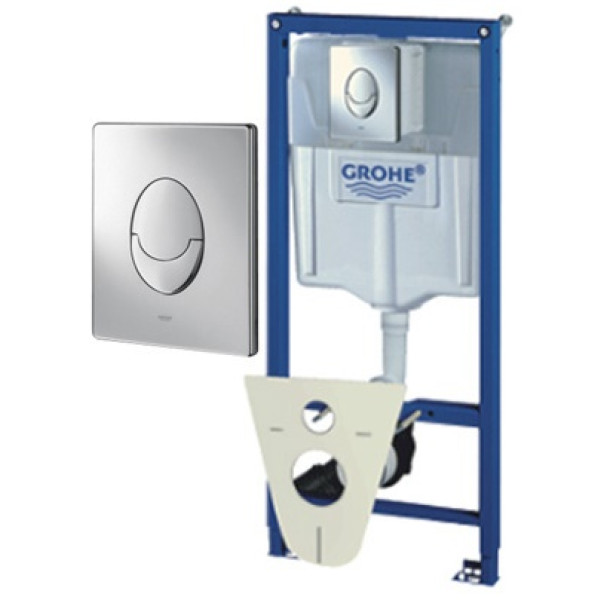 Инсталляция для подвесного унитаза Grohe Rapid SL с клавишей (38750001) хром Инсталляция для подвесного унитаза Grohe Rapid SL с клавишей (38750001) хром