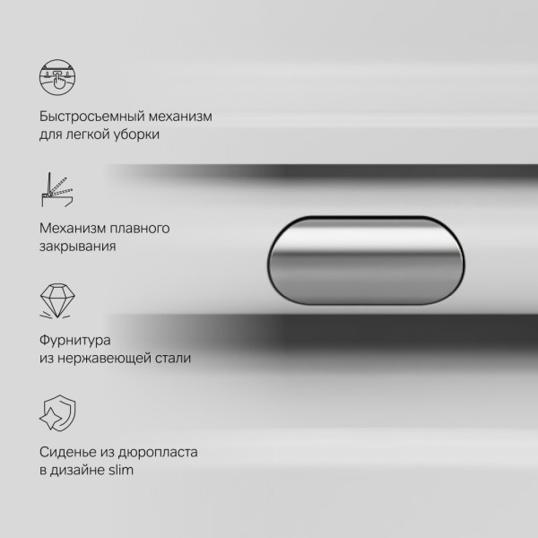 Унитаз подвесной AM.PM Func 49 см FlashClean с сиденьем микролифт (C8F1700SC)