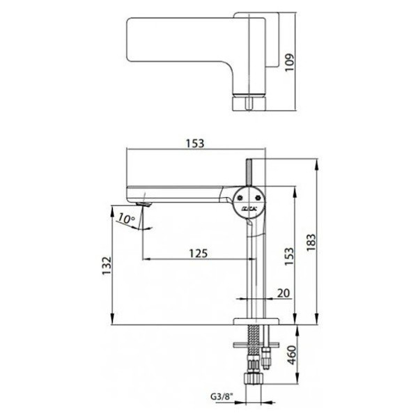 Смеситель для раковины E.C.A. Purity хром (102188038HEX) Смеситель для раковины E.C.A. Purity хром (102188038HEX)