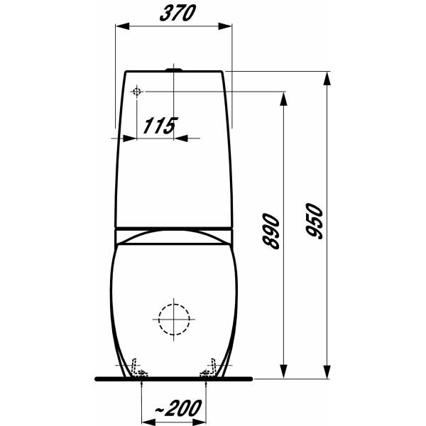 Унитаз напольный Laufen IL BagnoAlessi 720х390х465 (8.2297.6.400.000.1)