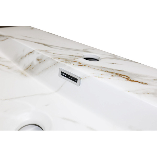 Раковина накладная Azario 60x42x12 белый мрамор (AZ-2173-M84,5)