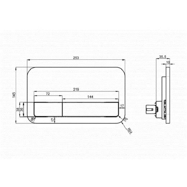 Клавиша смывная VILLEROY & BOCH Viconnect (92249068)