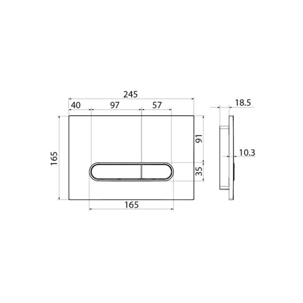 Клавиша смывная Iddis 071 Unifix матовый черный (UNI71MBi77) Клавиша смывная Iddis 071 Unifix матовый черный (UNI71MBi77)
