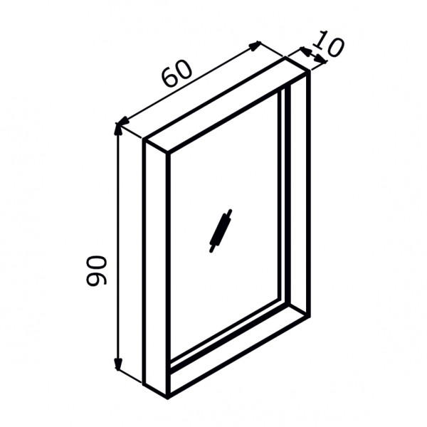 Зеркало с подсветкой Orka Craft 600x900x100 антрацит матовый (3000325)