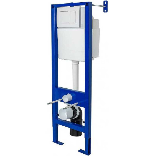 Комплект инсталляция с унитазом Berges GAMMA: инсталляция АТОМ410, кнопка белая, унитаз с сиденьем микролифт, быстросъем (042430)