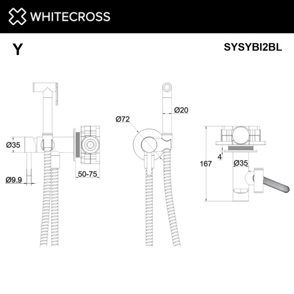 Смеситель для биде Whitecross Y черный мат (SYSYBI2BL)