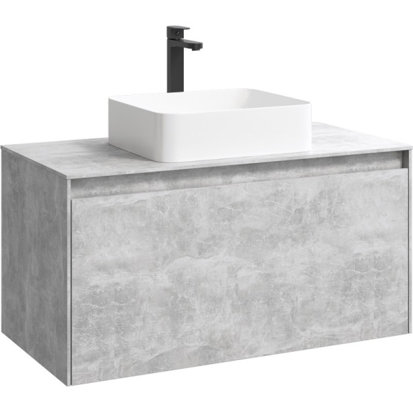 Тумба подвесная Aqwella Mobi 1000x500x510 бетон светлый (MOB0110BS)