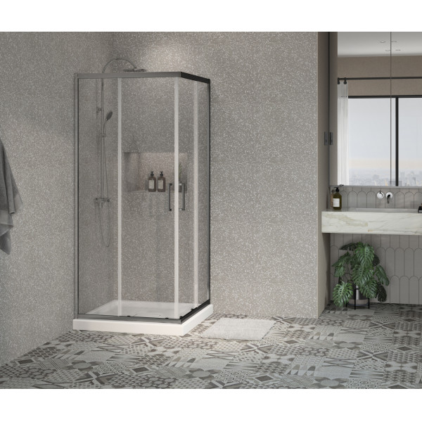 Душевая кабина Loranto Neo 90x90 стекло прозрачное, профиль черный (CS-21801) Душевая кабина Loranto Neo 90x90 стекло прозрачное, профиль черный (CS-21801)
