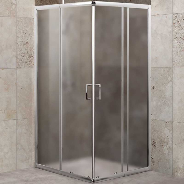 Душевой уголок Belbagno Unique 90x90x190 стекло матовое, профиль хром (UNIQUE-A-2-75/90-P-Cr)