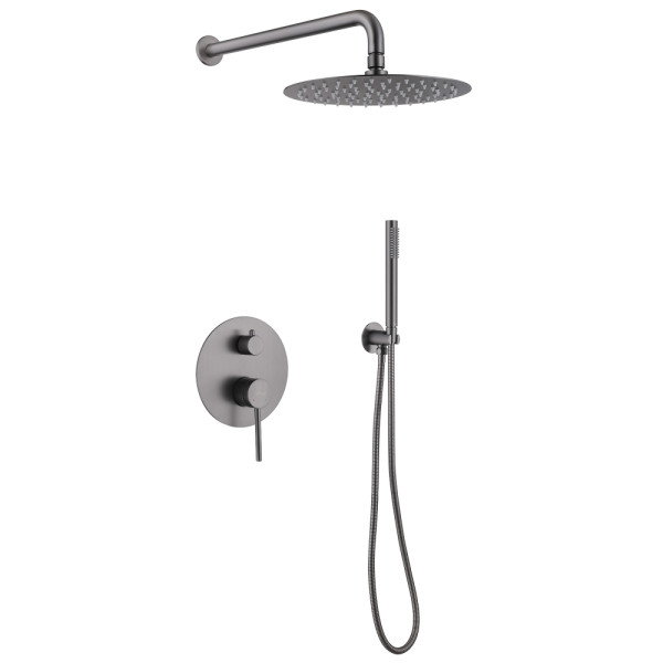 Система душевая Abber Emotion скрытого монтажа без излива, никель (AF8818NG) Система душевая Abber Emotion скрытого монтажа без излива, никель (AF8818NG)