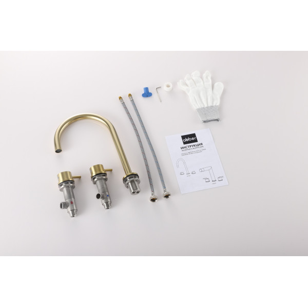 Смеситель для раковины Abber Wasser Kreis 316 золото брашированное (AF8108BG-M) Смеситель для раковины Abber Wasser Kreis 316 золото брашированное (AF8108BG-M)