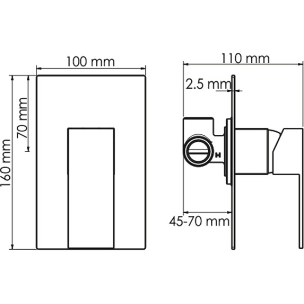 Смеситель для душа WasserKRAFT Abens черный матовый (2051) Смеситель для душа WasserKRAFT Abens черный матовый (2051)