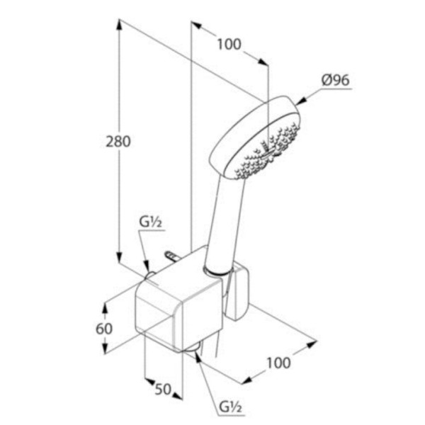 Душевой гарнитур Kludi Logo хром (6867005-00) Душевой гарнитур Kludi Logo хром (6867005-00)