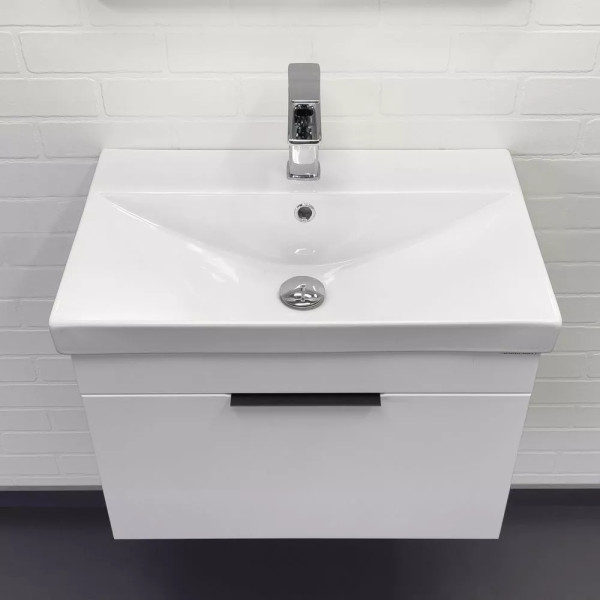 Тумба подвесная Comforty Кама 600x395x460 белый глянцевый (00-00018655)